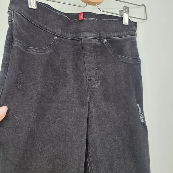 SPANX Distressed black Denim Leggings Vintage Black small - Picture 8 of 9